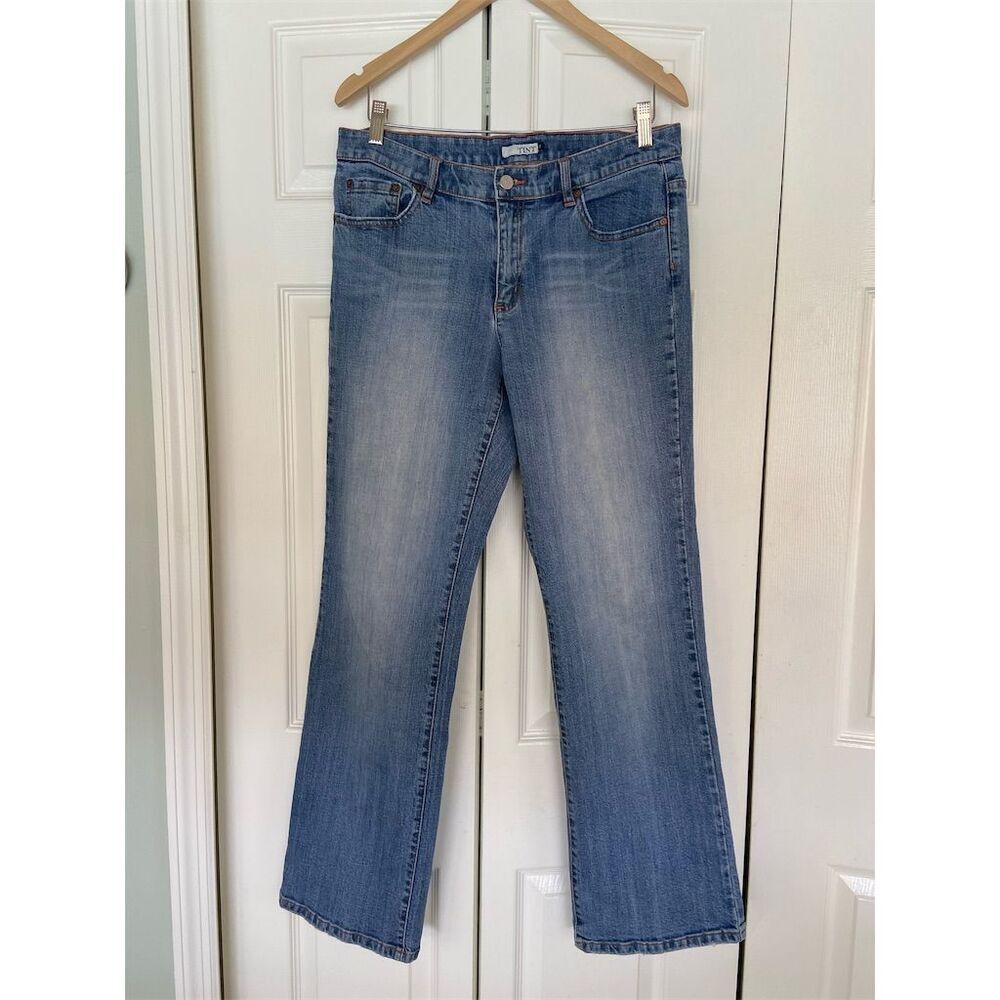 TINT Women's Bootcut Jeans Size 12 Blue Medium Wash Stretch Denim